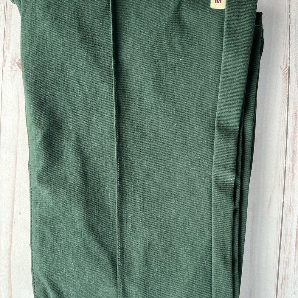 MUJI Women's Stretch Pintuck Flared Legging Pants - Picture 3 of 6